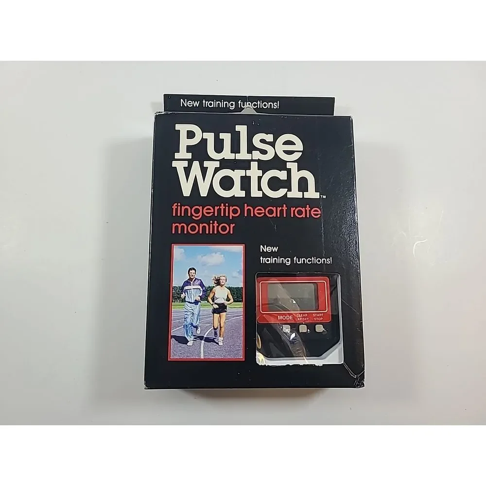 Vintage 80's Elexis Pulse Watch With Fingertip Heart Rate Monitor New‎ Retro